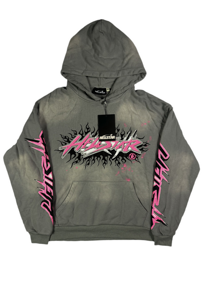 Hellstar Future Flame Hoodie Grey