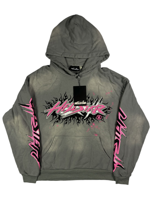 Hellstar Future Flame Hoodie Grey